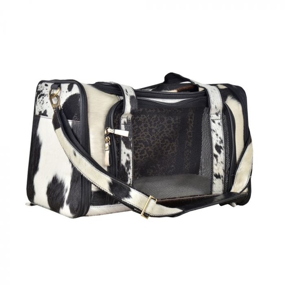 Myra Bag Other - 🐶🐾Western Boho Genuine Cowhide Pet Cat Dog Leather Bag Carrier travel New